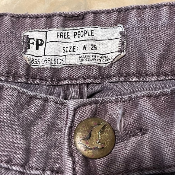 Free People Lilac Purple Ankle Zip Jeans - Picture 5 of 5